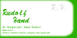 rudolf hand business card